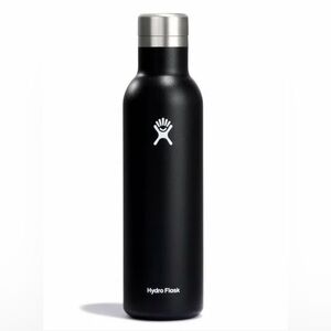 Hydro Flask 25oz Insulated Stainless Steel Black Wine Bottle